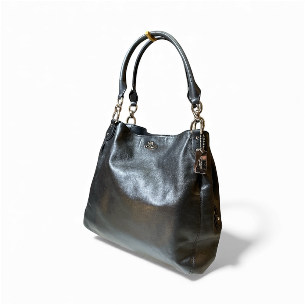 ‼️SPRING SALE Coach Colette Black Leather Large Hobo Shoulder Bag- Rare EUC - Picture 4 of 17
